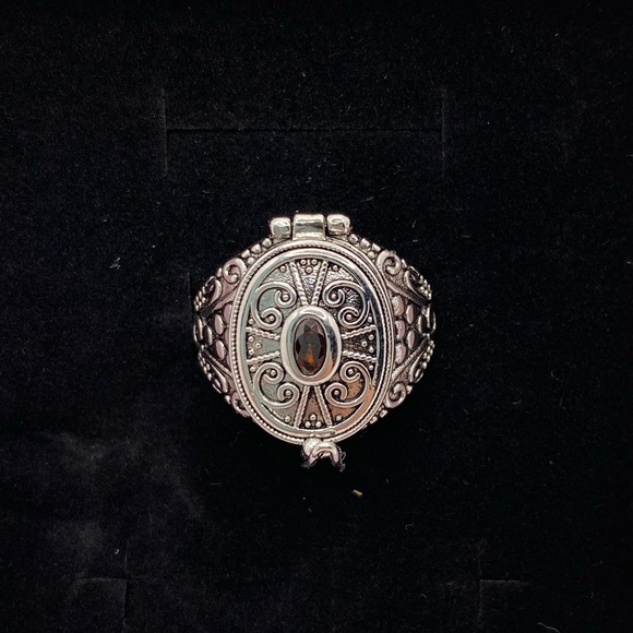 Poison Ring Locket 925 Sterling Silver - Picture 1 of 6